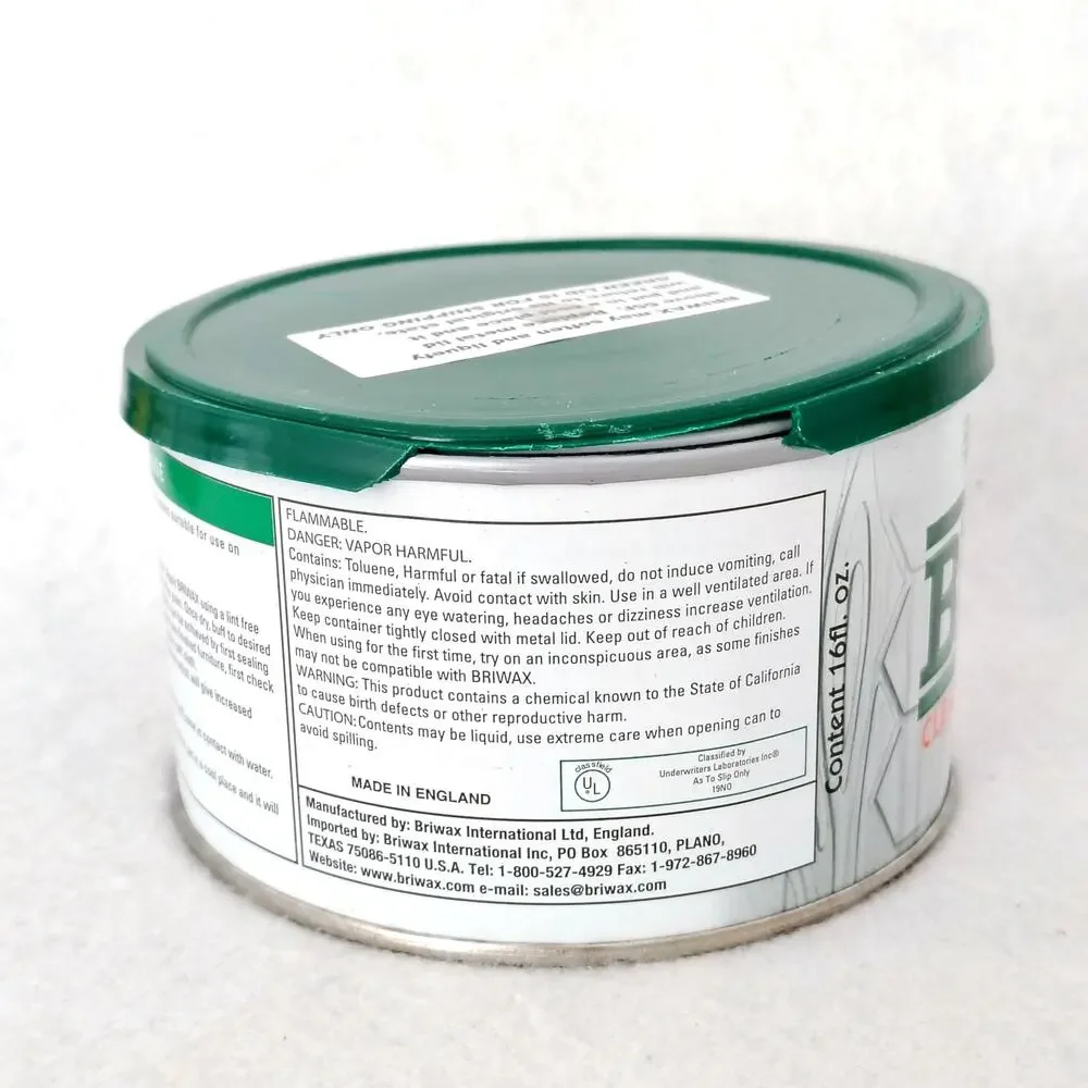 Briwax Rustic Pine Cleans Stains Polishes Wood Furniture Natural Fast Dry 16 oz.